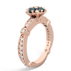 Alexandrite Sparkling Tiara Cluster 14K Rose Gold ring R26293RD