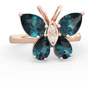 Alexandrite Butterfly 14K Rose Gold ring R2215