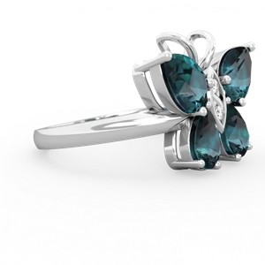 Alexandrite Butterfly 14K White Gold ring R2215