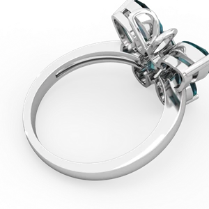 Alexandrite Butterfly 14K White Gold ring R2215