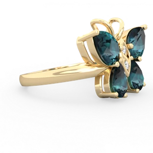 Alexandrite Butterfly 14K Yellow Gold ring R2215