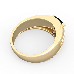 Alexandrite Celtic Trinity Knot Men's 14K Yellow Gold ring R0440