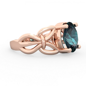 Alexandrite Celtic Knot Cocktail 14K Rose Gold ring R2377
