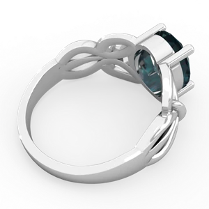 Alexandrite Celtic Knot Cocktail 14K White Gold ring R2377