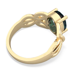 Thumbnail for Lab Alexandrite Celtic Knot 14K Yellow Gold ring R2377 - front view