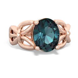 Alexandrite Celtic Knot Cocktail 14K Rose Gold ring R2377