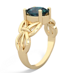 Alexandrite Celtic Knot Cocktail 14K Yellow Gold ring R2377