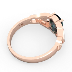 Alexandrite Celtic Trinity Knot 14K Rose Gold ring R2389