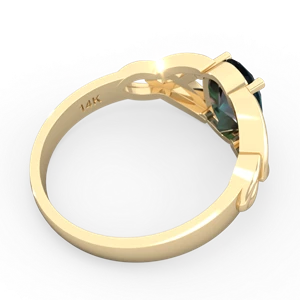 Alexandrite Celtic Trinity Knot 14K Yellow Gold ring R2389