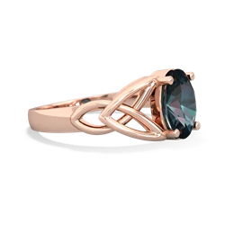 Alexandrite Celtic Trinity Knot 14K Rose Gold ring R2389