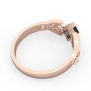Alexandrite Celtic Knot Princess 14K Rose Gold ring R3349