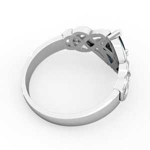 Alexandrite Keepsake Celtic Knot 14K White Gold ring R5300