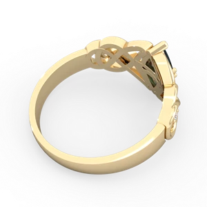 Alexandrite Keepsake Celtic Knot 14K Yellow Gold ring R5300
