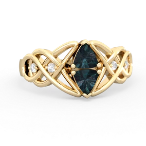 Alexandrite Keepsake Celtic Knot 14K Yellow Gold ring R5300