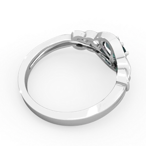 Alexandrite Celtic Love Knot 14K White Gold ring R5420