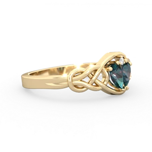 Alexandrite Celtic Love Knot 14K Yellow Gold ring R5420