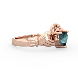Alexandrite Claddagh 14K Rose Gold ring R2370