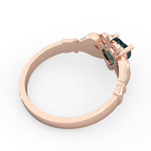 Alexandrite Claddagh 14K Rose Gold ring R2370