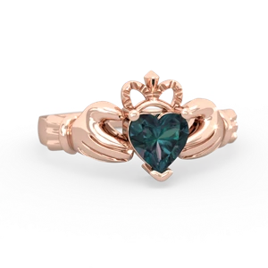 Alexandrite Claddagh 14K Rose Gold ring R2370