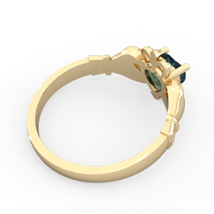 Alexandrite Claddagh 14K Yellow Gold ring R2370