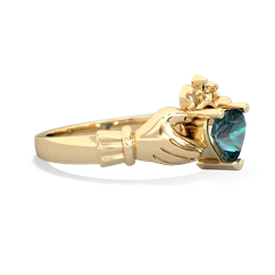 Alexandrite Claddagh 14K Yellow Gold ring R2370