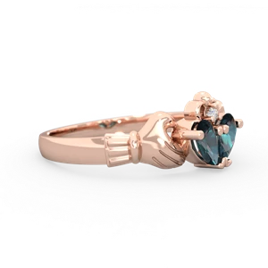 Alexandrite 'Our Heart' Claddagh 14K Rose Gold ring R2388