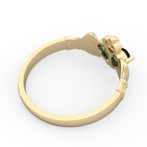 Alexandrite 'Our Heart' Claddagh 14K Yellow Gold ring R2388