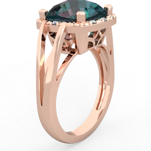 Alexandrite Art Deco Cocktail 14K Rose Gold ring R2498