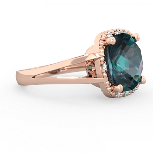 Alexandrite Art Deco Cocktail 14K Rose Gold ring R2498