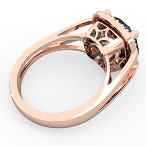 Alexandrite Art Deco Cocktail 14K Rose Gold ring R2498