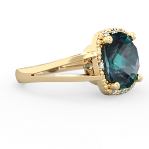 Alexandrite Art Deco Cocktail 14K Yellow Gold ring R2498