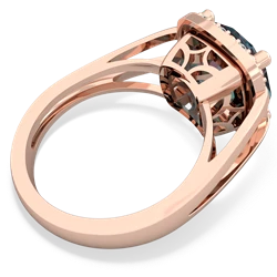 Alexandrite Art Deco Cocktail 14K Rose Gold ring R2498