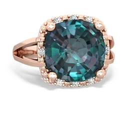 Alexandrite Art Deco Cocktail 14K Rose Gold ring R2498