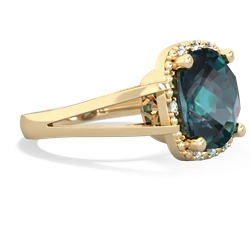 Alexandrite Art Deco Cocktail 14K Yellow Gold ring R2498