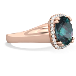 Alexandrite Halo Cocktail 14K Rose Gold ring R2544