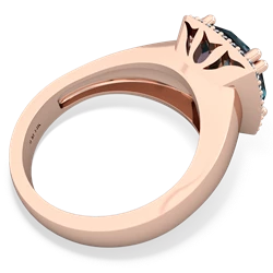 Alexandrite Halo Cocktail 14K Rose Gold ring R2544