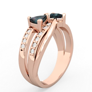Alexandrite Bowtie 14K Rose Gold ring R2360