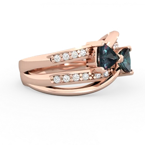 Alexandrite Bowtie 14K Rose Gold ring R2360
