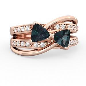Alexandrite Bowtie 14K Rose Gold ring R2360