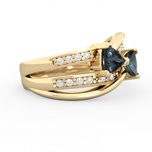 Alexandrite Bowtie 14K Yellow Gold ring R2360