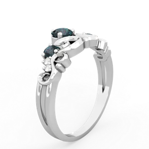 Alexandrite Crown Keepsake 14K White Gold ring R5740