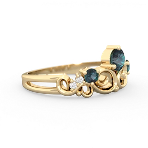 Alexandrite Crown Keepsake 14K Yellow Gold ring R5740