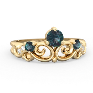 Alexandrite Crown Keepsake 14K Yellow Gold ring R5740