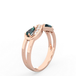 Alexandrite Diamond Infinity 14K Rose Gold ring R5390