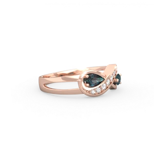 Alexandrite Diamond Infinity 14K Rose Gold ring R5390