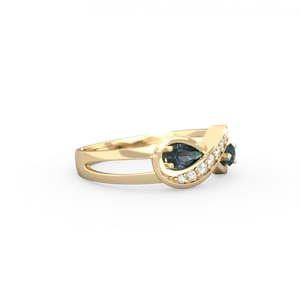 Alexandrite Diamond Infinity 14K Yellow Gold ring R5390
