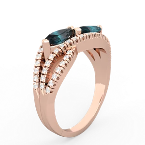 Alexandrite Diamond Rivers 14K Rose Gold ring R3070