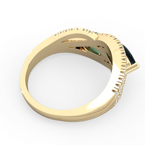 Alexandrite Diamond Rivers 14K Yellow Gold ring R3070
