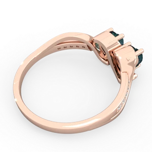 Alexandrite Side By Side 14K Rose Gold ring R3090