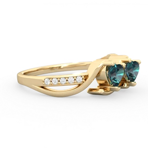 Alexandrite Side By Side 14K Yellow Gold ring R3090